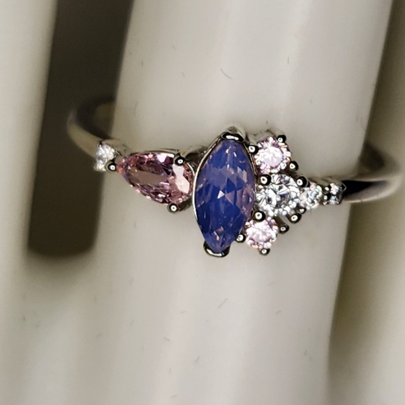 Flamingo Purple & Pink S925 Ring - Picture 1 of 2